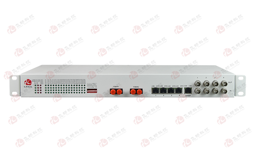 飛暢科技-64路電話(huà)+4E1+4GE  電話(huà)光端機(jī)（19英寸1U）
